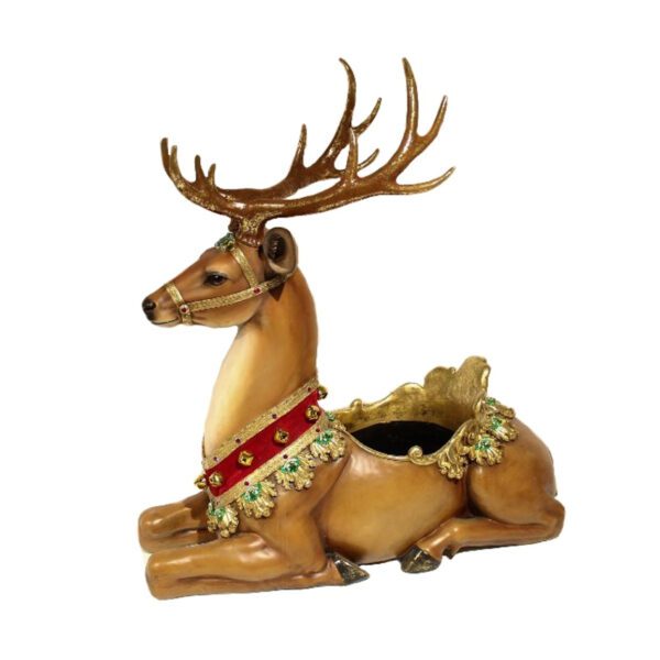 Кашпо "Олень" (бежевый)