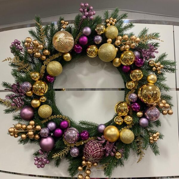 Рождественский венок Lavender Glow