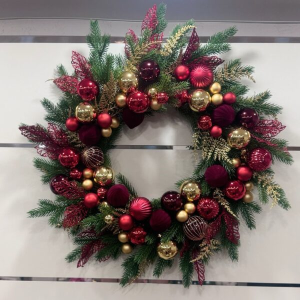 Рождественский венок Бардовый блеск