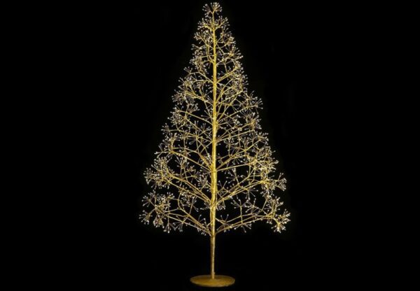 Дерево с подсветкой золотой свет 210 см 3000 LED