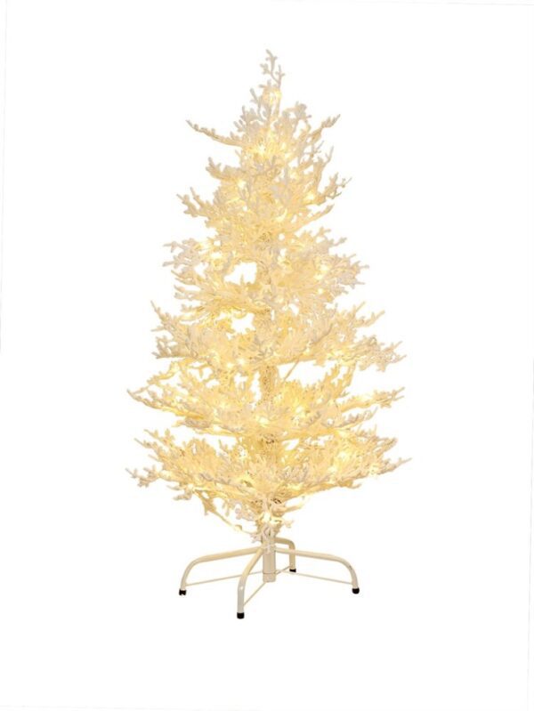 Ель белая с лампочками 120 см 100 LED Ель белая с лампочками 120 см 100 LED