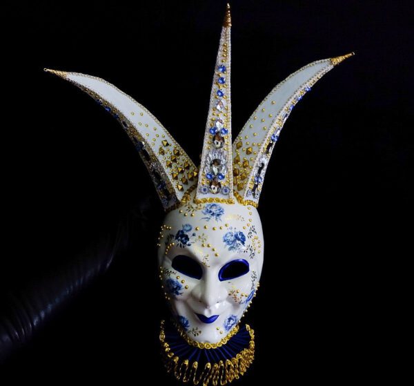 Венецианская маска украшение для елки "Шут" Венецианская маска украшение для елки "Шут"