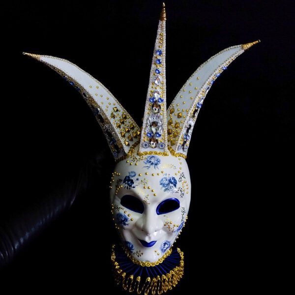 Венецианская маска украшение для елки "Шут" Венецианская маска украшение для елки "Шут"