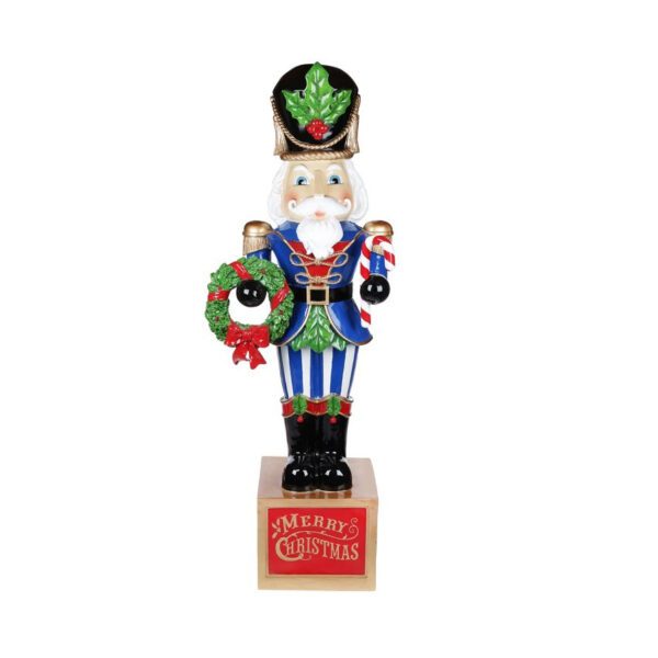 Фигура "Щелкунчик в синем сюртуке с венком" Фигура "Щелкунчик в синем сюртуке с венком"